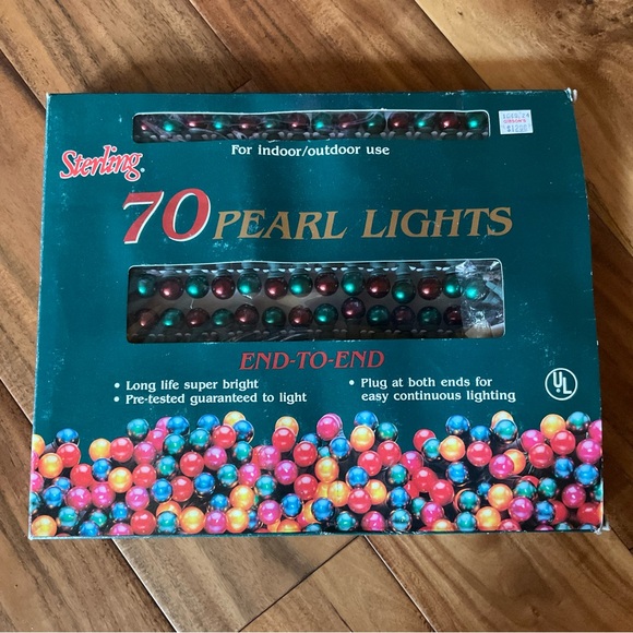 ✔️ Vintage New Pearl Lights Christmas - Picture 1 of 5